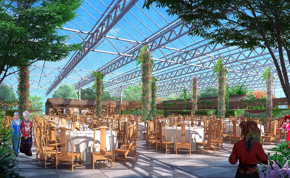 广西特色生态餐厅景观设计方案